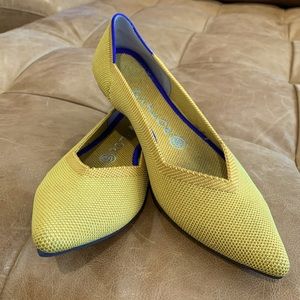 Rothy’s flat shoes, Marigold, 7.5, pointe